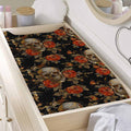 Vintage Floral Skull Pattern Print Changing Pad Cover
