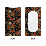 Vintage Floral Skull Pattern Print Changing Pad Cover
