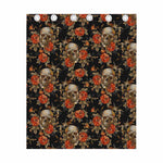 Vintage Floral Skull Pattern Print Curtain