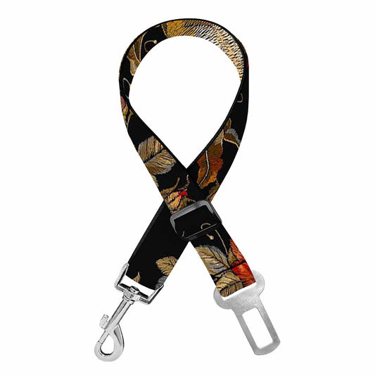 Vintage Floral Skull Pattern Print Dog Seat Belt
