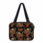 Vintage Floral Skull Pattern Print Double Strap Bible Bag