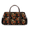 Vintage Floral Skull Pattern Print Duffel Bag