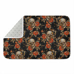 Vintage Floral Skull Pattern Print Indoor Door Mat