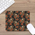 Vintage Floral Skull Pattern Print Mouse Pad