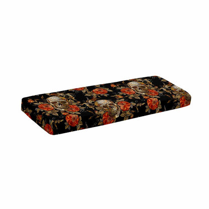 Vintage Floral Skull Pattern Print Piano Keyboard Cover
