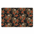 Vintage Floral Skull Pattern Print Polyester Doormat