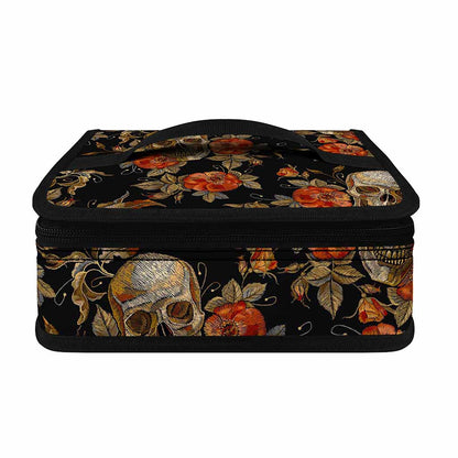 Vintage Floral Skull Pattern Print Small Lunch Bag