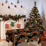 Vintage Floral Skull Pattern Print Tablecloth