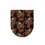 Vintage Floral Skull Pattern Print Toilet Lid Cover