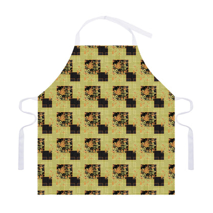 Vintage Flower Patchwork Pattern Print Adjustable Apron