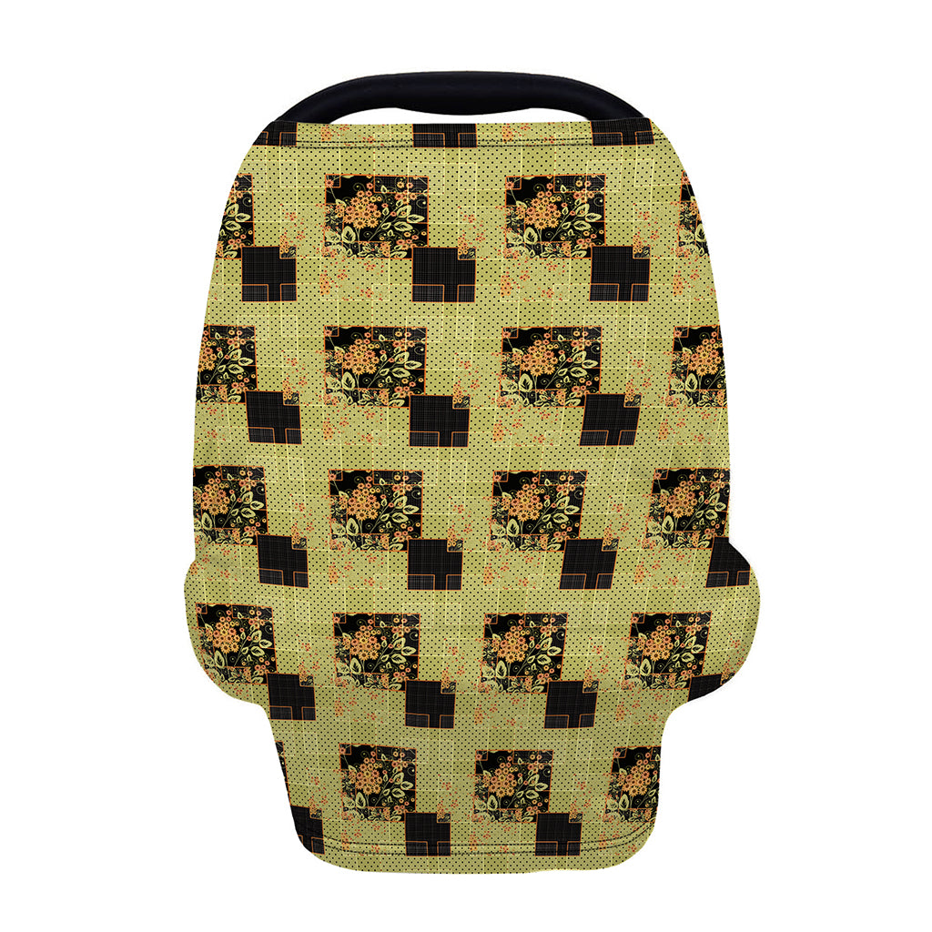 Vintage Flower Patchwork Pattern Print Baby Seat Cover