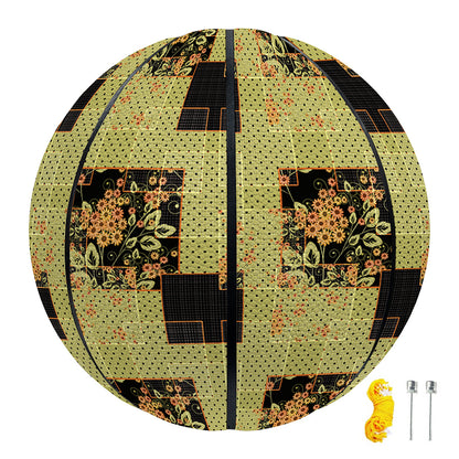 Vintage Flower Patchwork Pattern Print Basketball