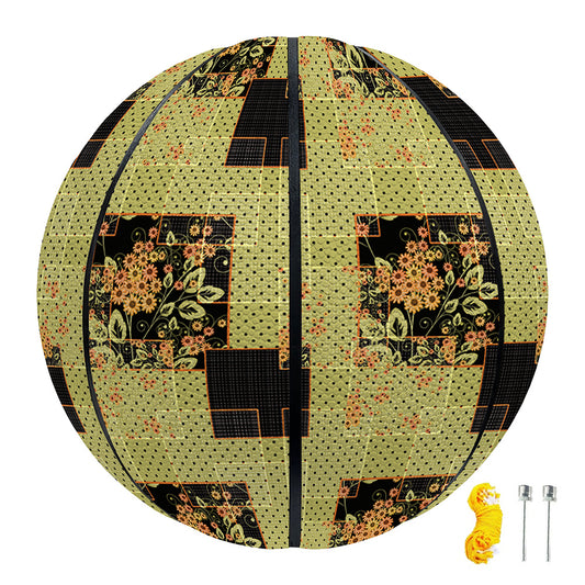 Vintage Flower Patchwork Pattern Print Basketball