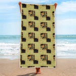 Vintage Flower Patchwork Pattern Print Beach Towel