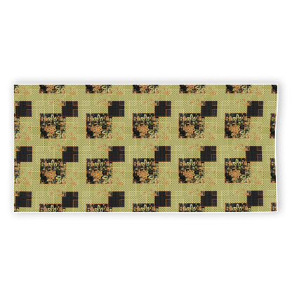 Vintage Flower Patchwork Pattern Print Beach Towel