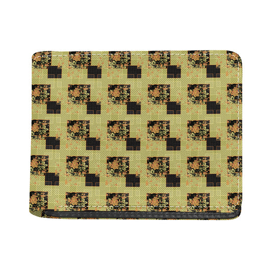 Vintage Flower Patchwork Pattern Print Bifold Wallet