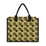 Vintage Flower Patchwork Pattern Print Canvas Tote Bag