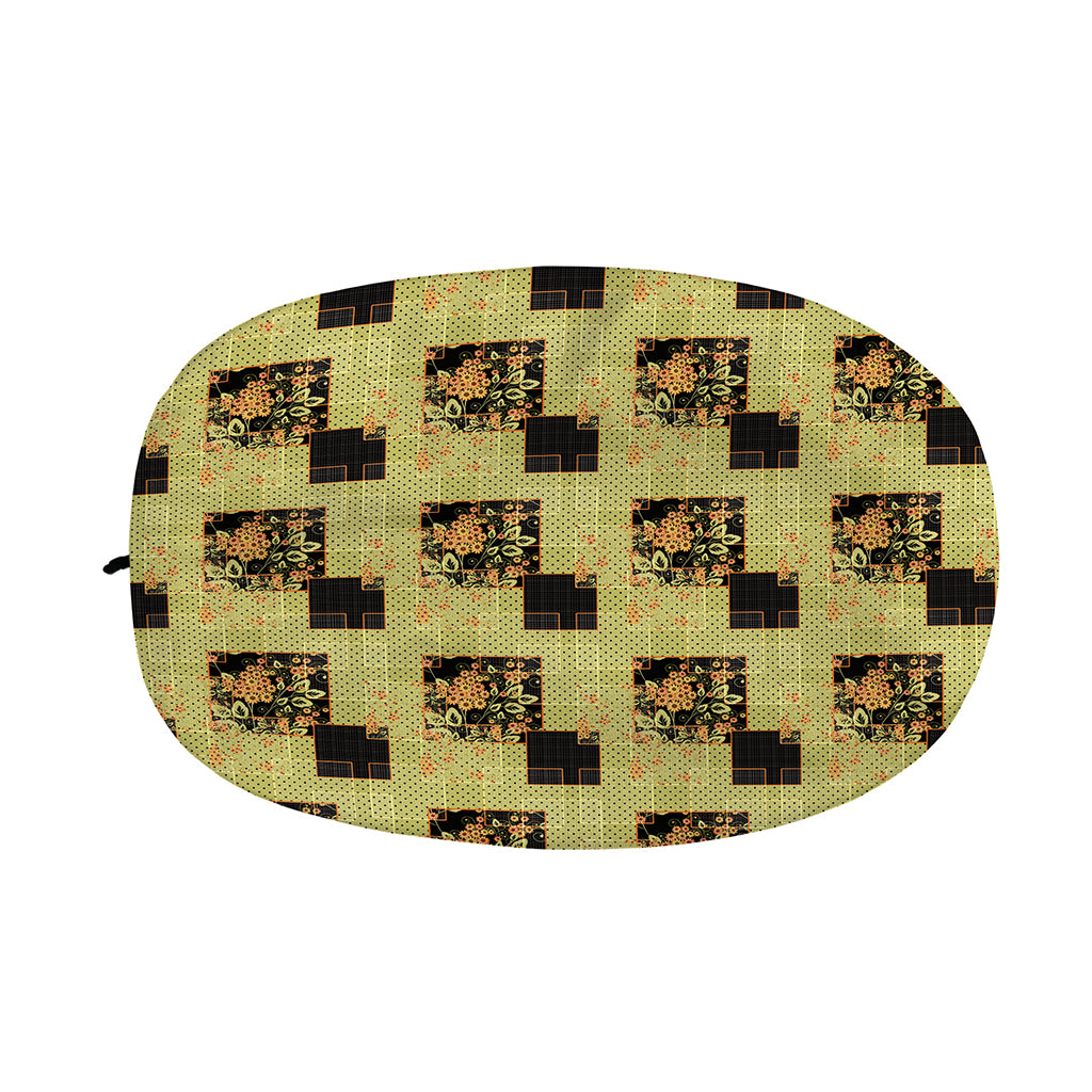 Vintage Flower Patchwork Pattern Print Car Side Mirror Covers