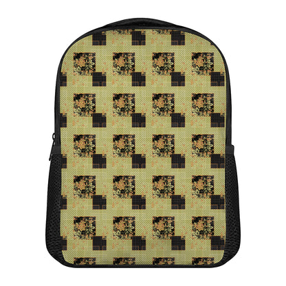 Vintage Flower Patchwork Pattern Print Casual Backpack