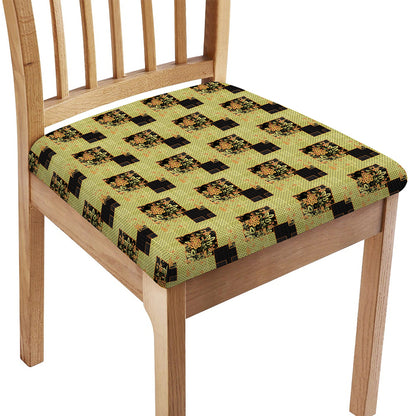 Vintage Flower Patchwork Pattern Print Chair Cushion Cover