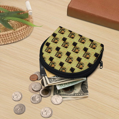 Vintage Flower Patchwork Pattern Print Coin Purse