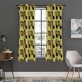 Vintage Flower Patchwork Pattern Print Grommet Curtain Panels