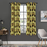 Vintage Flower Patchwork Pattern Print Curtain