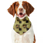 Vintage Flower Patchwork Pattern Print Dog Bandana