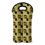 Vintage Flower Patchwork Pattern Print Double Neoprene Wine Tote