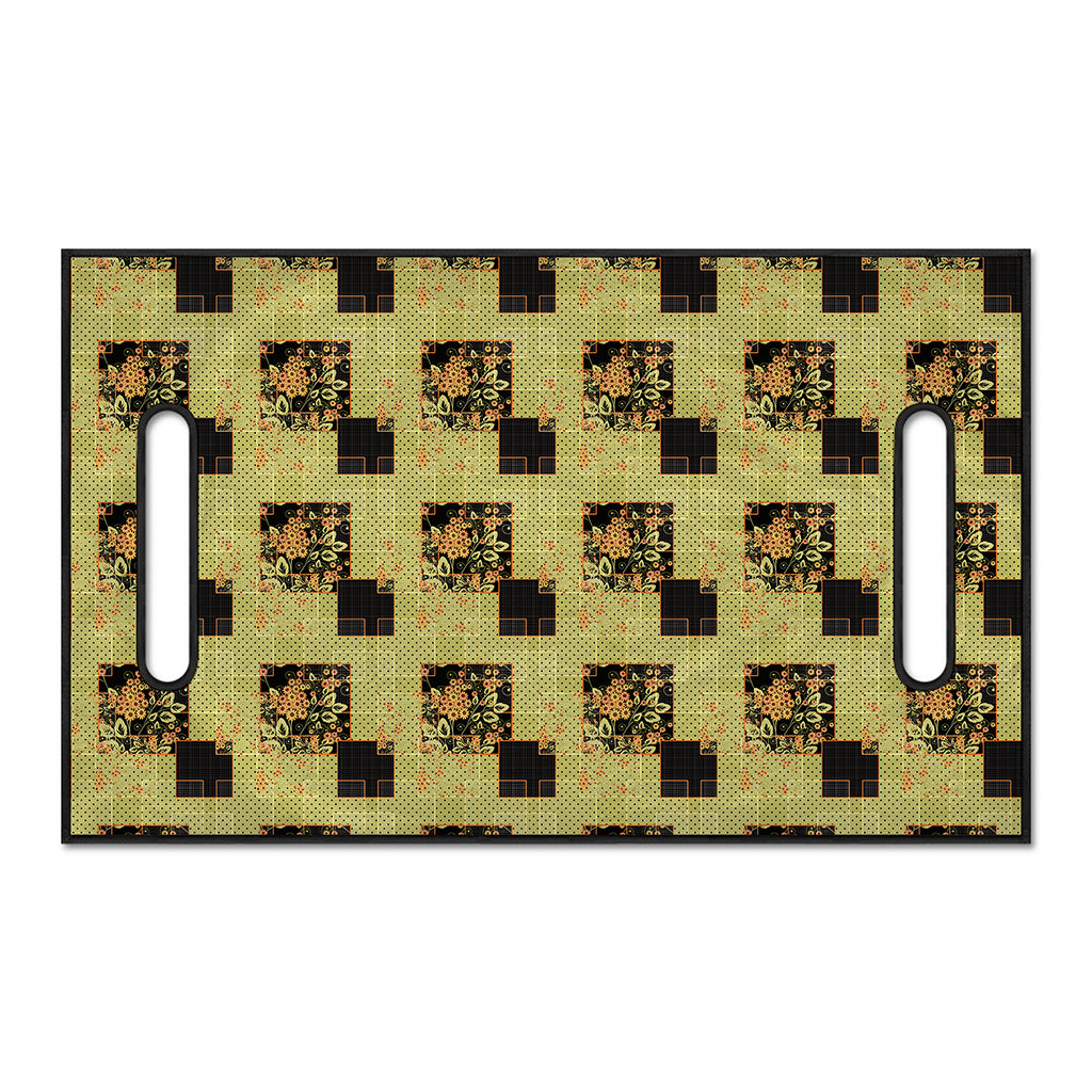 Vintage Flower Patchwork Pattern Print Golf Cart Seat Cover