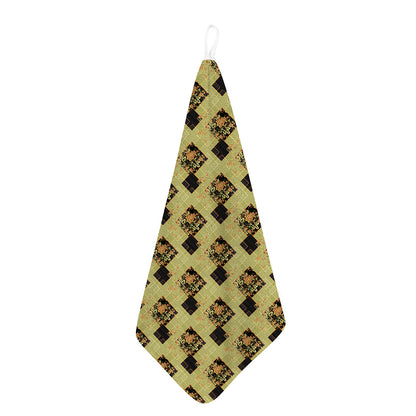 Vintage Flower Patchwork Pattern Print Hand Towel