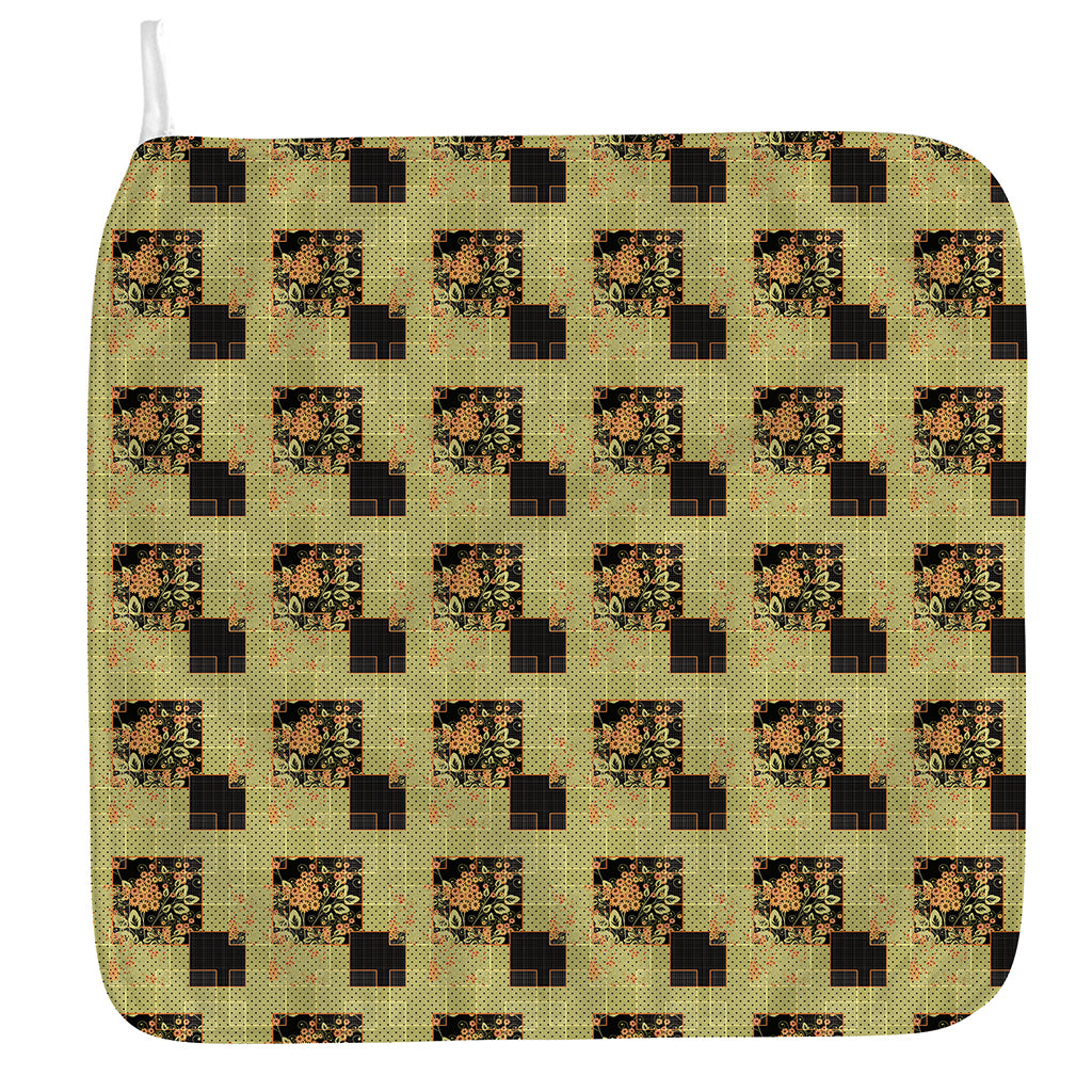 Vintage Flower Patchwork Pattern Print Hand Towel