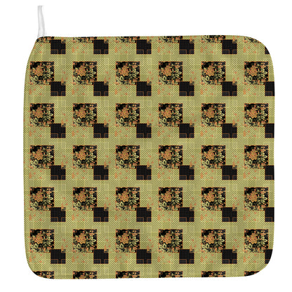 Vintage Flower Patchwork Pattern Print Hand Towel