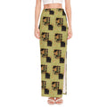 Vintage Flower Patchwork Pattern Print High Slit Maxi Skirt