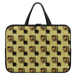 Vintage Flower Patchwork Pattern Print Laptop Sleeve With Handle