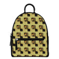 Vintage Flower Patchwork Pattern Print Leather Backpack