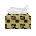 Vintage Flower Patchwork Pattern Print Leather Tissue Box Cover