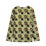 Vintage Flower Patchwork Pattern Print Long Sleeve Short Coat