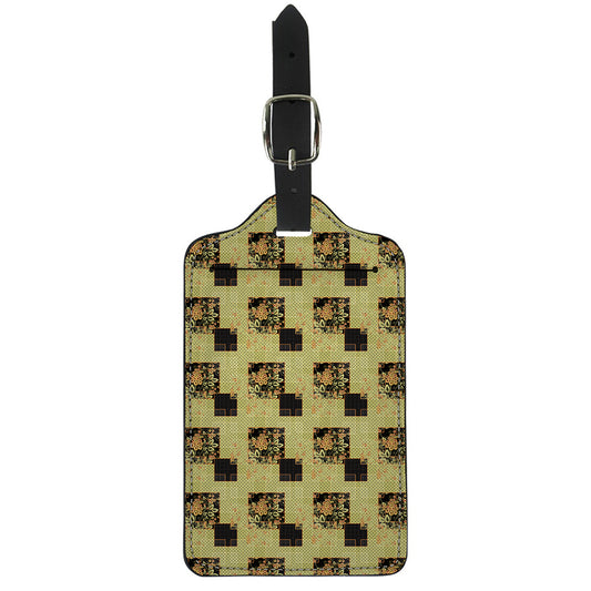 Vintage Flower Patchwork Pattern Print Luggage Tag