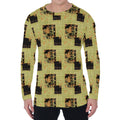 Vintage Flower Patchwork Pattern Print Men's Long Sleeve T-Shirt