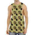 Vintage Flower Patchwork Pattern Print Men's Muscle Tank Top