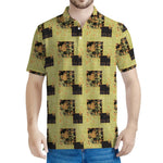 Vintage Flower Patchwork Pattern Print Men's Polo Shirt