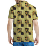 Vintage Flower Patchwork Pattern Print Men's Polo Shirt