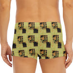 Vintage Flower Patchwork Pattern Print Men's Short Boxer Briefs
