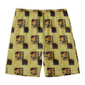 Vintage Flower Patchwork Pattern Print Men's Swim Trunks