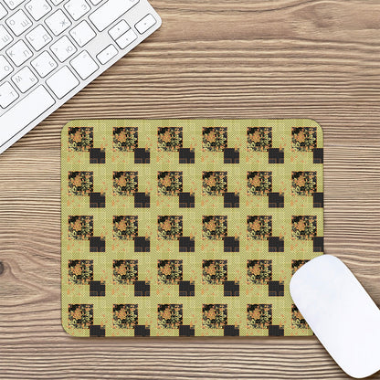 Vintage Flower Patchwork Pattern Print Mouse Pad