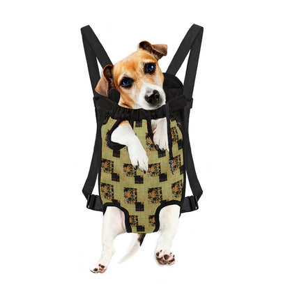 Vintage Flower Patchwork Pattern Print Pet Carrier Backpack