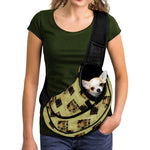 Vintage Flower Patchwork Pattern Print Pet Sling Carrier
