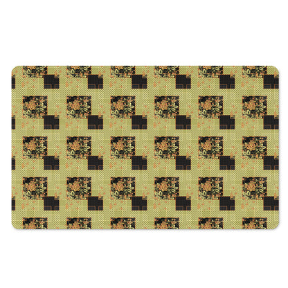 Vintage Flower Patchwork Pattern Print Polyester Doormat