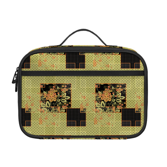 Vintage Flower Patchwork Pattern Print Portable Lunch Bag